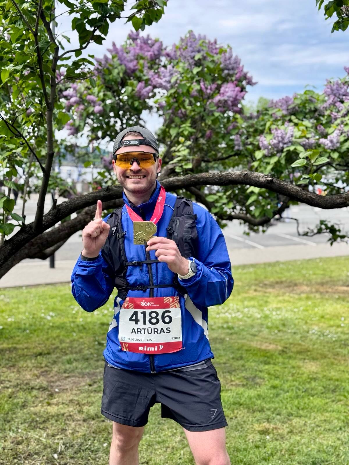 Artūras at a marathon