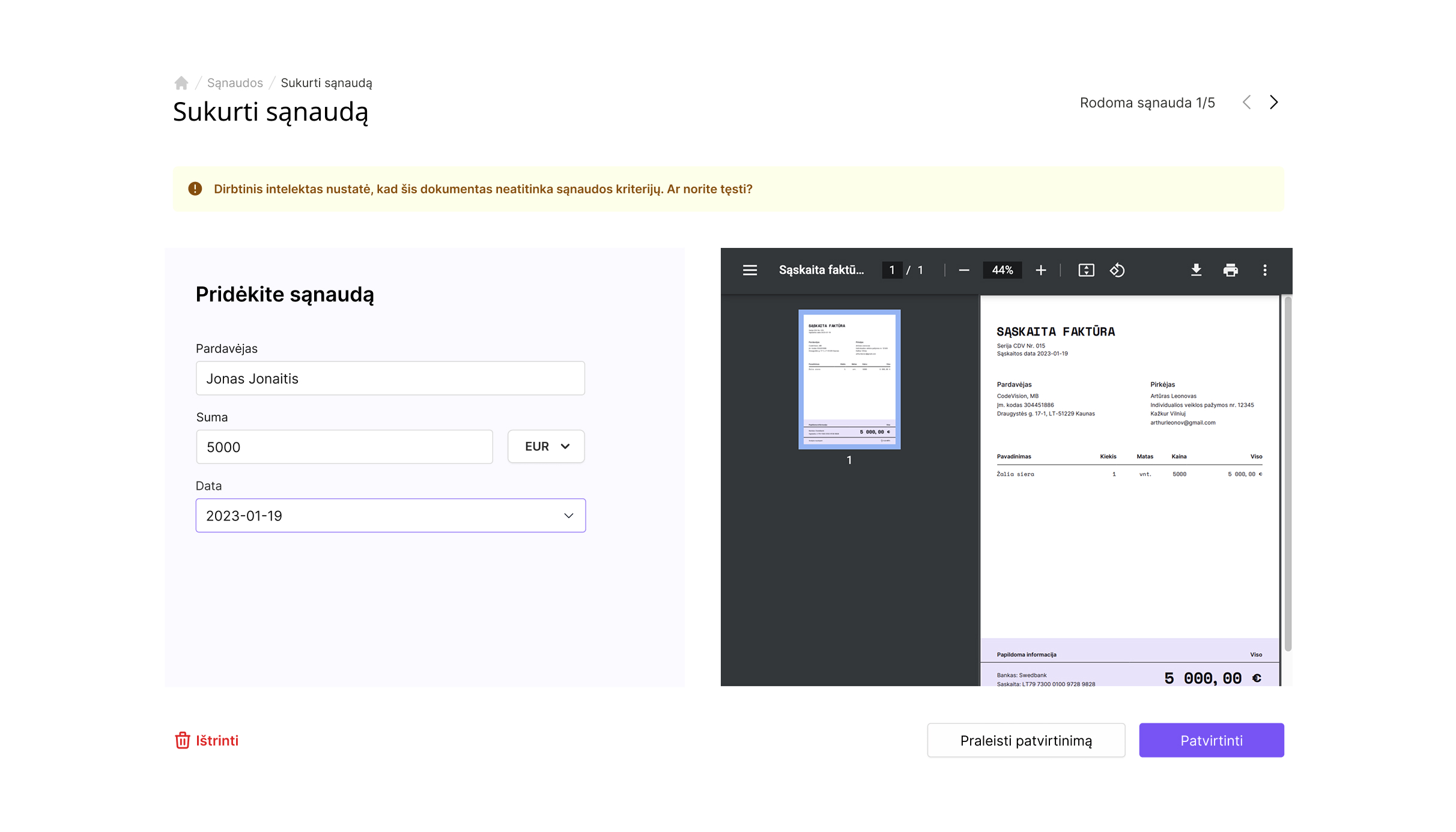 AI expense review