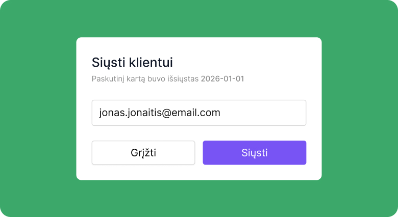 Send invoice to client