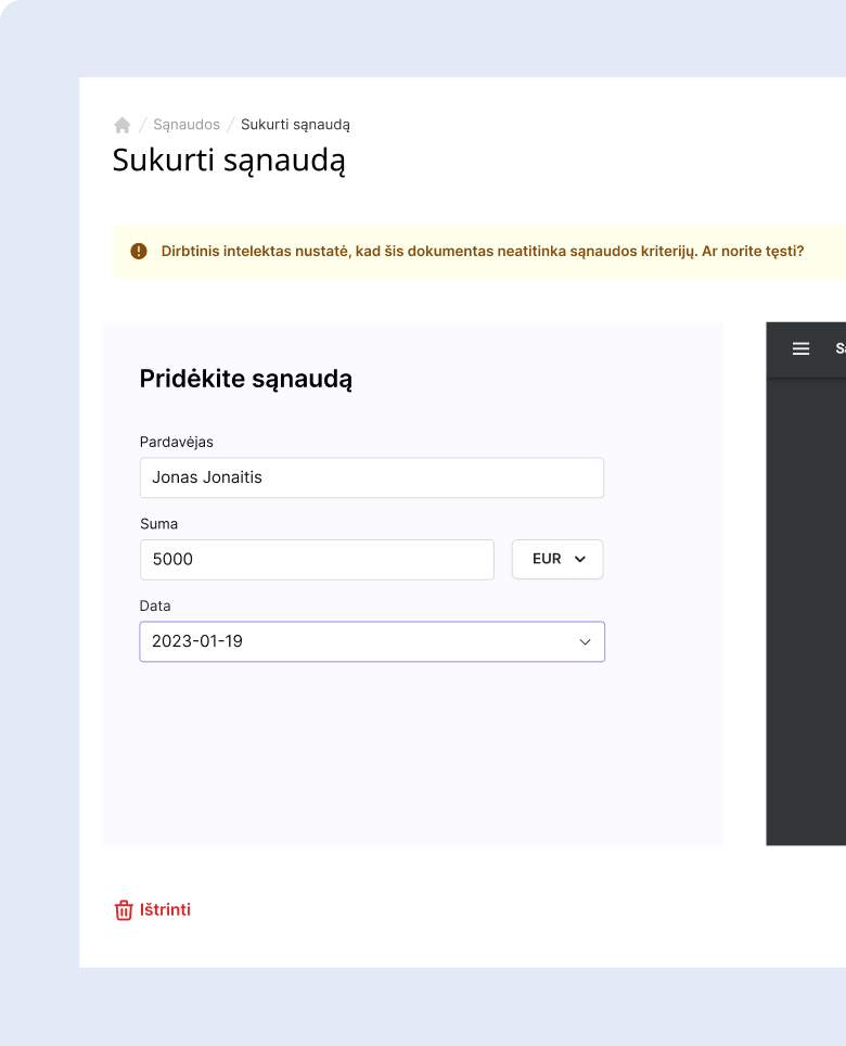 AI expense — create
